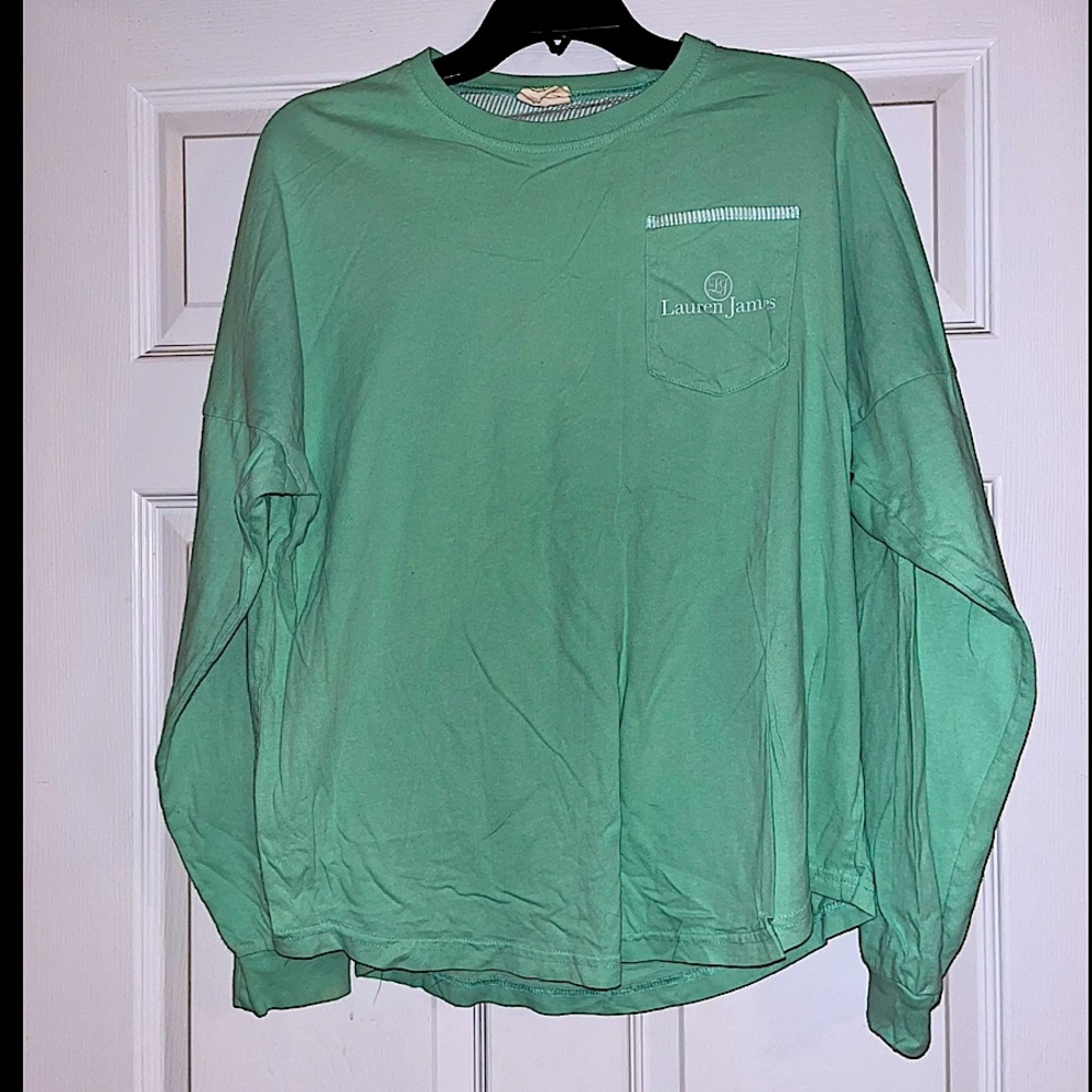Mint Lauren James Seersucker Long Sleeve